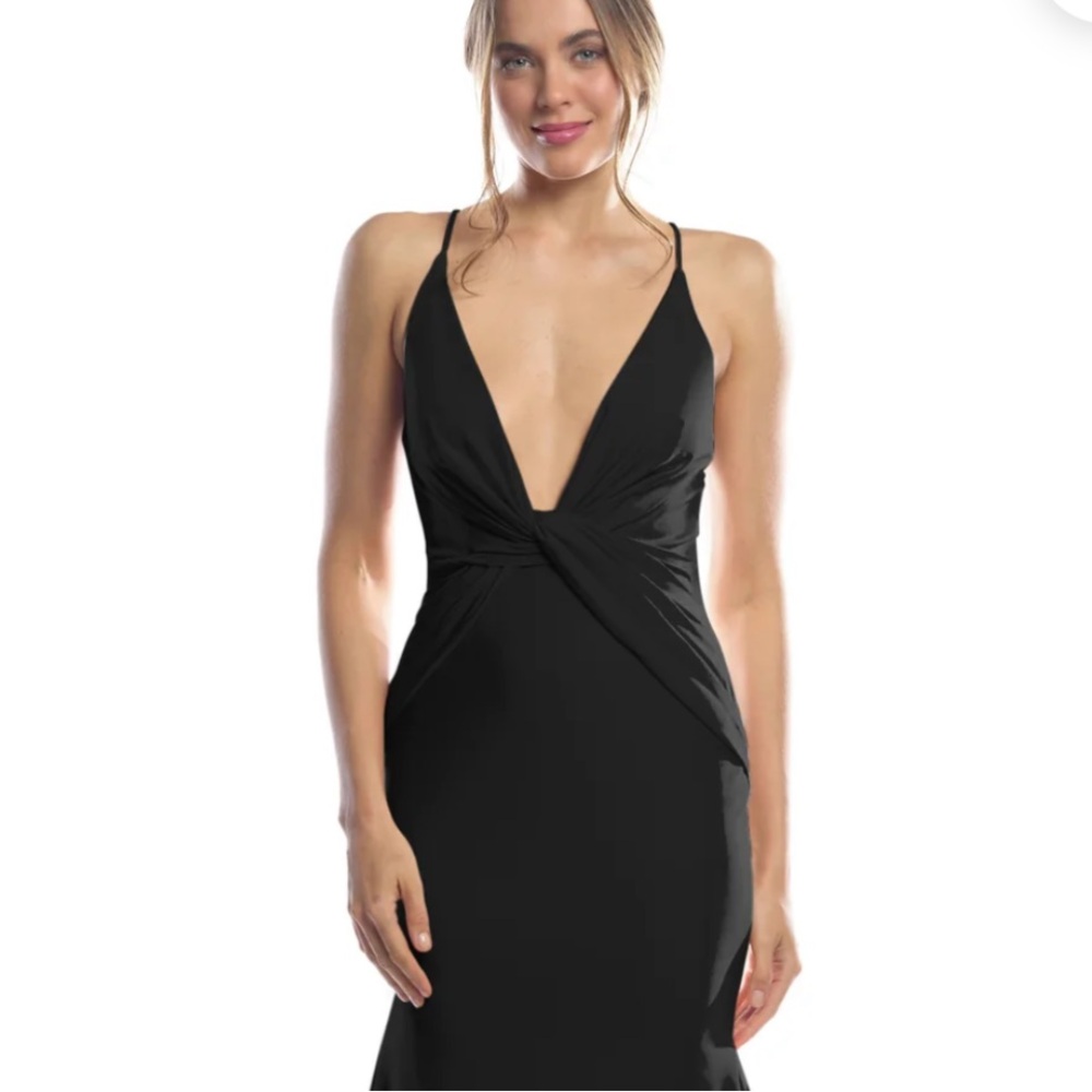 Bari Jay Black Lux Stretch Dress Style #2062 in Size 0